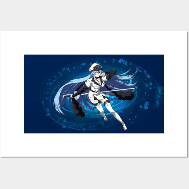 Esdeath - Akame Ga Kill Wall Art by Nykos